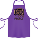 Photography I Shoot People Photographer Cotton Apron 100% Organic Purple