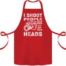 Photography I Shoot People Photographer Cotton Apron 100% Organic Red