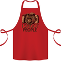 Photography I Shoot People Photographer Cotton Apron 100% Organic Red