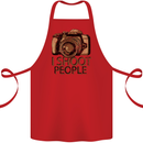Photography I Shoot People Photographer Cotton Apron 100% Organic Red