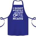 Photography I Shoot People Photographer Cotton Apron 100% Organic Royal Blue