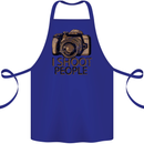 Photography I Shoot People Photographer Cotton Apron 100% Organic Royal Blue