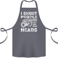 Photography I Shoot People Photographer Cotton Apron 100% Organic Steel
