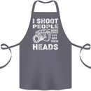 Photography I Shoot People Photographer Cotton Apron 100% Organic Steel