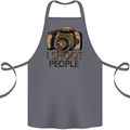Photography I Shoot People Photographer Cotton Apron 100% Organic Steel