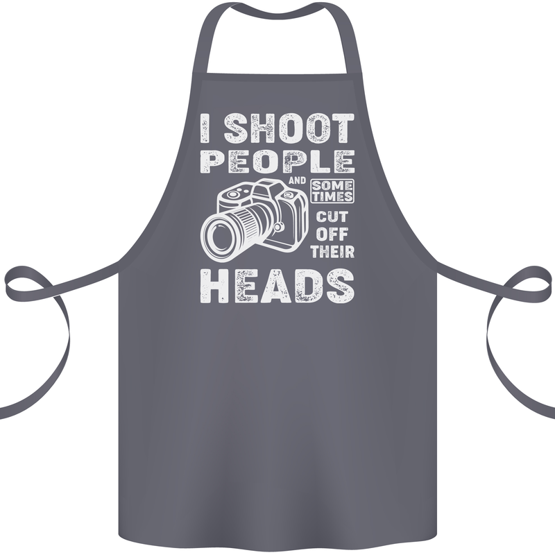 Photography I Shoot People Photographer Cotton Apron 100% Organic Steel