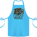 Photography I Shoot People Photographer Cotton Apron 100% Organic Turquoise