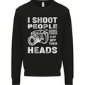 Photography I Shoot People Photographer Kids Sweatshirt Jumper Black
