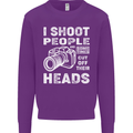 Photography I Shoot People Photographer Kids Sweatshirt Jumper Purple