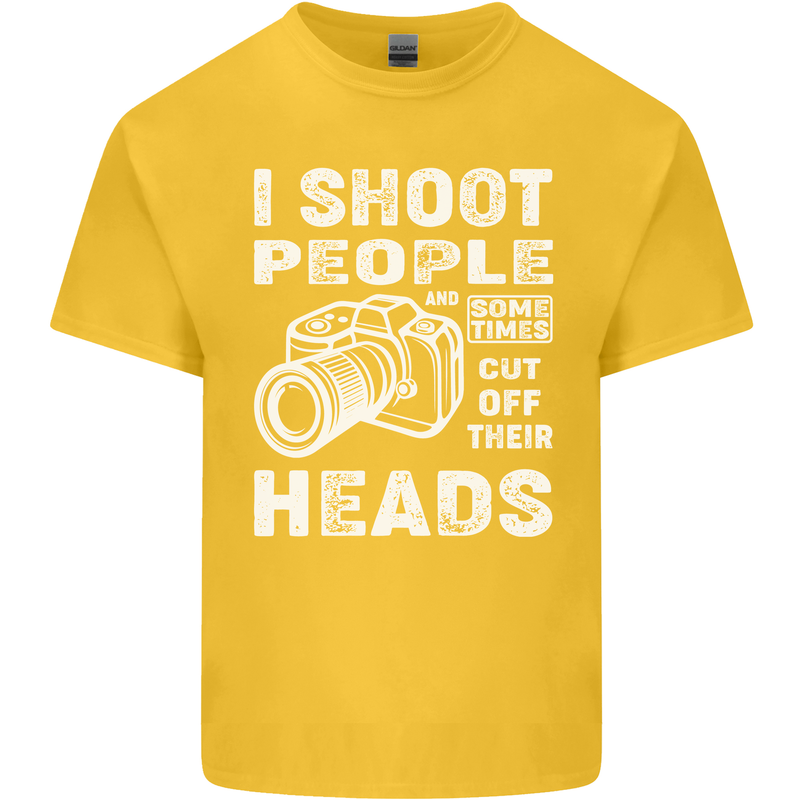 Photography I Shoot People Photographer Kids T-Shirt Childrens Yellow
