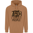 Photography I Shoot People Photographer Mens 80% Cotton Hoodie Caramel Latte