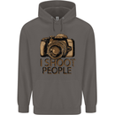 Photography I Shoot People Photographer Mens 80% Cotton Hoodie Charcoal