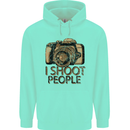 Photography I Shoot People Photographer Mens 80% Cotton Hoodie Peppermint