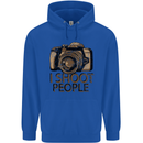 Photography I Shoot People Photographer Mens 80% Cotton Hoodie Royal Blue