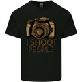 Photography I Shoot People Photographer Mens Cotton T-Shirt Tee Top Black