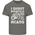 Photography I Shoot People Photographer Mens Cotton T-Shirt Tee Top Charcoal