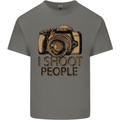Photography I Shoot People Photographer Mens Cotton T-Shirt Tee Top Charcoal
