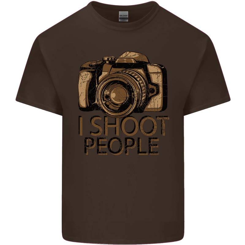 Photography I Shoot People Photographer Mens Cotton T-Shirt Tee Top Dark Chocolate