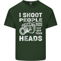Photography I Shoot People Photographer Mens Cotton T-Shirt Tee Top Forest Green