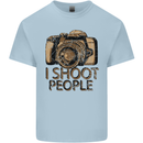 Photography I Shoot People Photographer Mens Cotton T-Shirt Tee Top Light Blue