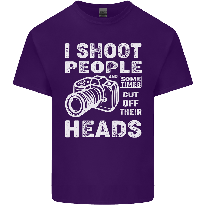 Photography I Shoot People Photographer Mens Cotton T-Shirt Tee Top Purple