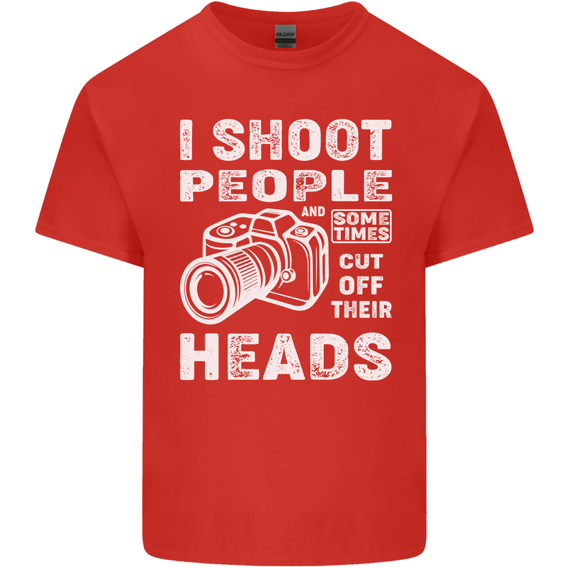 Photography I Shoot People Photographer Mens Cotton T-Shirt Tee Top Red