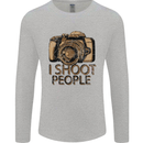 Photography I Shoot People Photographer Mens Long Sleeve T-Shirt Sports Grey
