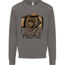 Photography I Shoot People Photographer Mens Sweatshirt Jumper Charcoal