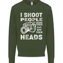 Photography I Shoot People Photographer Mens Sweatshirt Jumper Forest Green