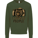 Photography I Shoot People Photographer Mens Sweatshirt Jumper Forest Green
