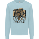 Photography I Shoot People Photographer Mens Sweatshirt Jumper Light Blue