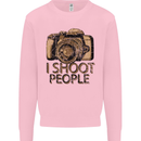 Photography I Shoot People Photographer Mens Sweatshirt Jumper Light Pink