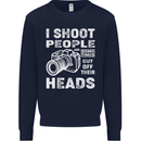 Photography I Shoot People Photographer Mens Sweatshirt Jumper Navy Blue