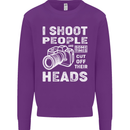 Photography I Shoot People Photographer Mens Sweatshirt Jumper Purple