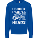 Photography I Shoot People Photographer Mens Sweatshirt Jumper Royal Blue