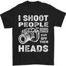 Photography I Shoot People Photographer Mens T-Shirt Cotton Gildan Black
