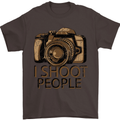 Photography I Shoot People Photographer Mens T-Shirt Cotton Gildan Dark Chocolate