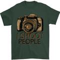 Photography I Shoot People Photographer Mens T-Shirt Cotton Gildan Forest Green