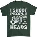 Photography I Shoot People Photographer Mens T-Shirt Cotton Gildan Forest Green