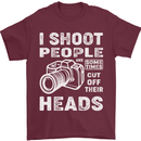 Photography I Shoot People Photographer Mens T-Shirt Cotton Gildan Maroon