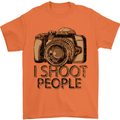 Photography I Shoot People Photographer Mens T-Shirt Cotton Gildan Orange