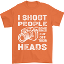 Photography I Shoot People Photographer Mens T-Shirt Cotton Gildan Orange