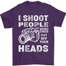 Photography I Shoot People Photographer Mens T-Shirt Cotton Gildan Purple