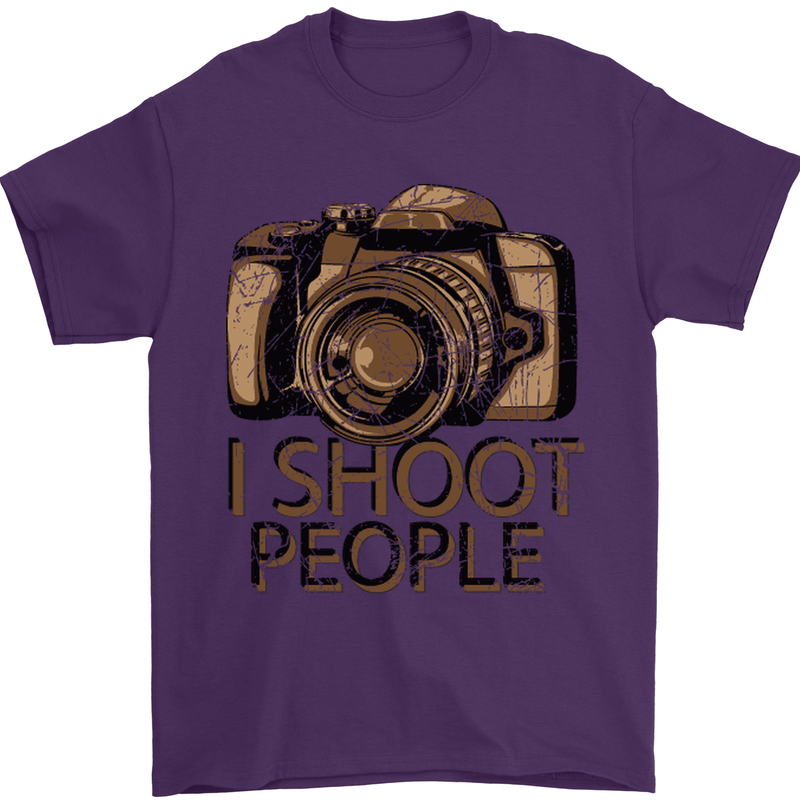 Photography I Shoot People Photographer Mens T-Shirt Cotton Gildan Purple