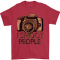 Photography I Shoot People Photographer Mens T-Shirt Cotton Gildan Red