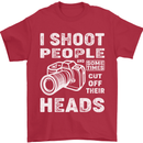 Photography I Shoot People Photographer Mens T-Shirt Cotton Gildan Red