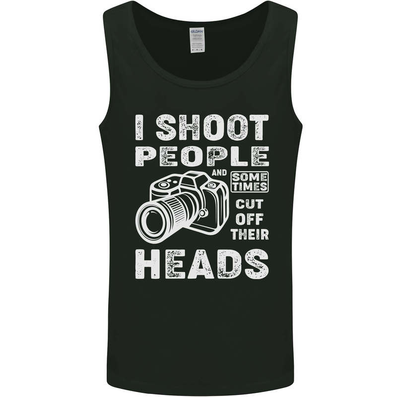 Photography I Shoot People Photographer Mens Vest Tank Top Black