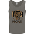 Photography I Shoot People Photographer Mens Vest Tank Top Charcoal