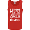 Photography I Shoot People Photographer Mens Vest Tank Top Red