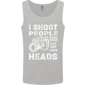 Photography I Shoot People Photographer Mens Vest Tank Top Sports Grey